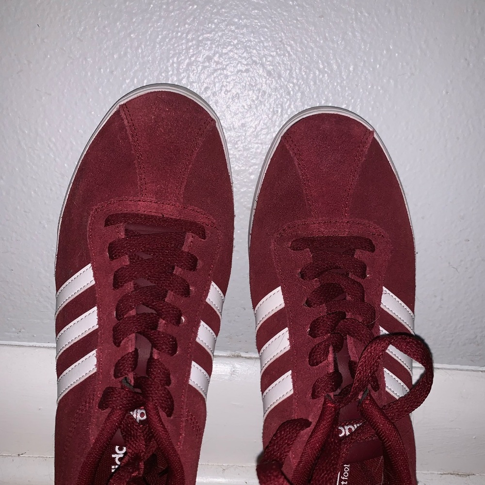 Maroon Adidas Neo shoes